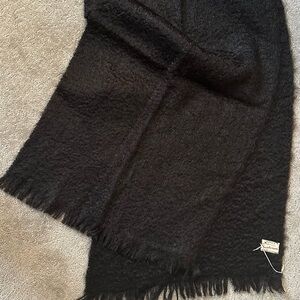 Vintage black mohair shawl